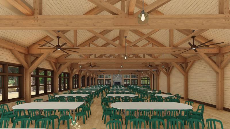 The new dining hall will allow for much more seating and different room options. HOMSEY ARCHITECTS GRAPHIC